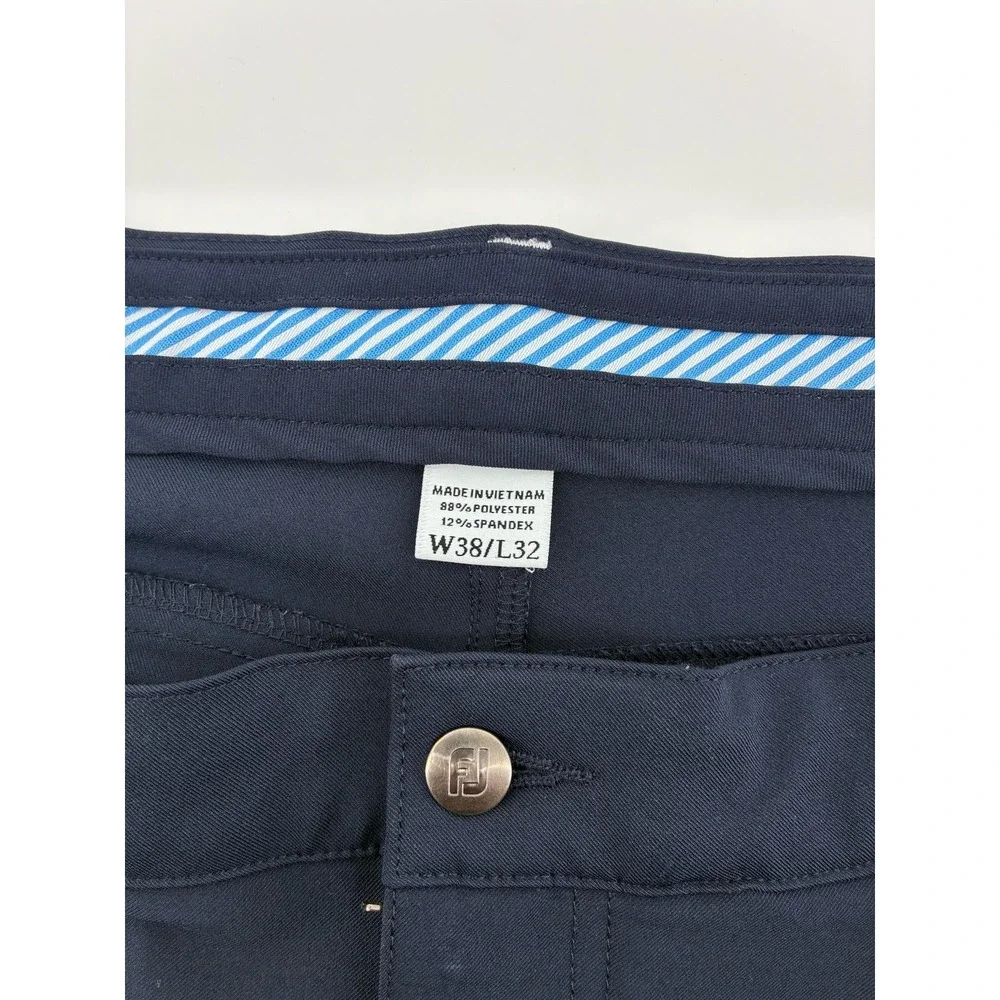FootJoy Mens Athletic Fit Golf Pants Navy Blue Performance Stretch 38x32 (29)